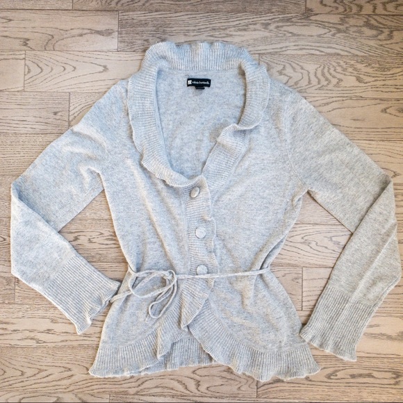 angora rabbit hair & wool cardigan - Picture 4 of 8